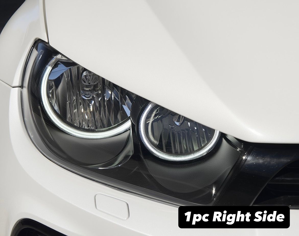 Close-up of a car headlight on the right side, with text indicating '1pc Right Side'.