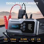 4-in-1 Jump Starter, Air Compressor, Power Bank and Flashlight